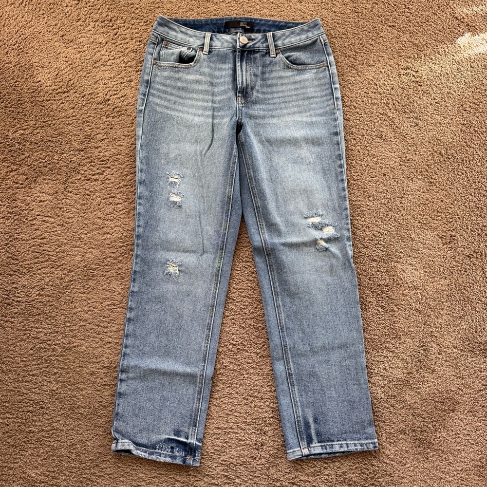 1822 Denim High Rise Ankle Light Blue Straight Leg Jeans size 6 / 28